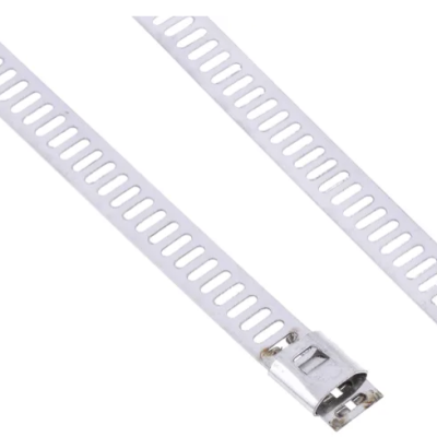 RS PRO 121-624 Cable Tie, Ladder, 300mm x 7 mm, Metallic 316 Stainless Steel (pack of 100)