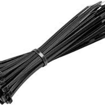 SELF LOCKING 300MM BLACK WHITE 100PCS PACK NYLON WIRE TIE