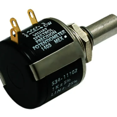 Vishay 534 2k Rotary Potentiometer 10-Turns 1-Gang Bushing Mount, 534-1-1-202
