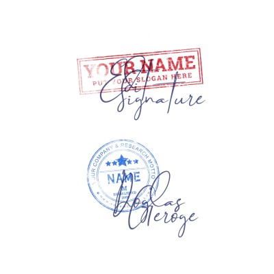*Stamp with Signature (Custom Design)