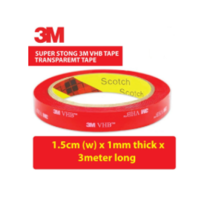 3M VHB 4910 Double Side Sided Mounting Foam Tape 15mm x 3 Meter