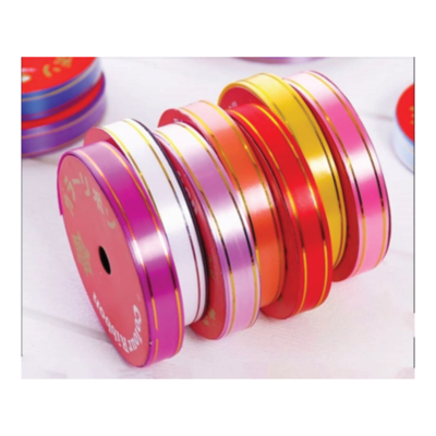 RIBBON FANCY 18MMX20Y GOLD LINE
