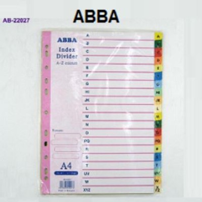 ABBA INDEX DIVIDER A-Z AB22027