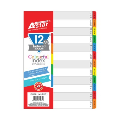 Astar PP Divider (A4 Jan-Dec)