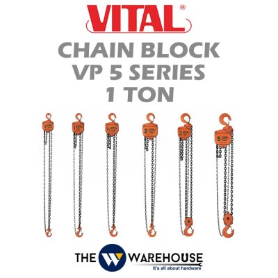 BLOCK, CHAIN BLOCK C W CERTS, 1 TON