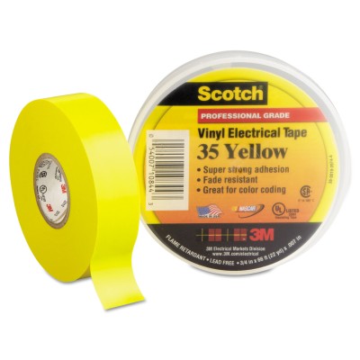 3M ELECTRICAL TAPES YELLOW, SCOTCH 35