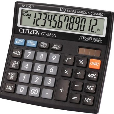 CITIZEN CALCULATOR 12 digit 120 steps Check & Correct 2 power