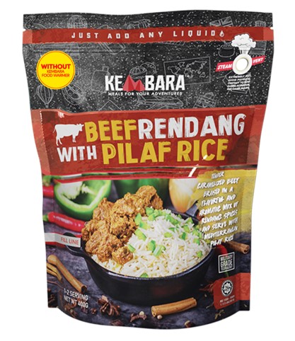 Beef Rendang with Pilaf Rice (Without Food Warmer)