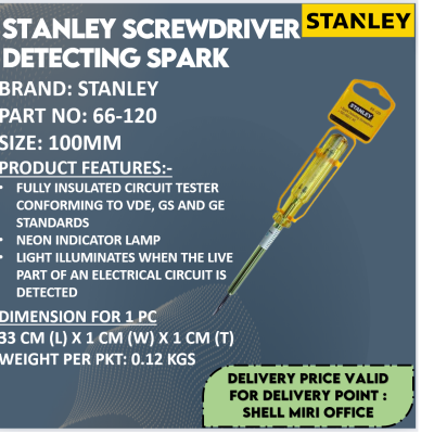 STANLEY 66-120 SCREWDRIVER  DETECTING SPARK