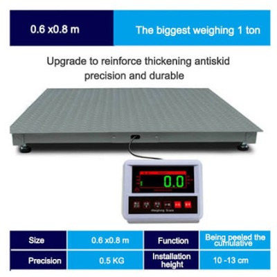 0.6 x 0.8 Meter 1 Tons Industrial Digital Scale Commercial Electronic Weighing High Precision Weighbridge for Livestock