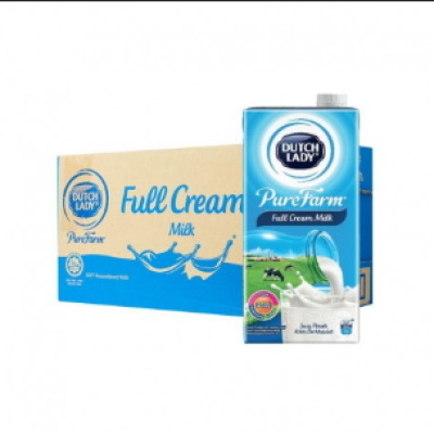 Dutch Lady UHT Milk - Full Cream [CARTON] 1 L X 12