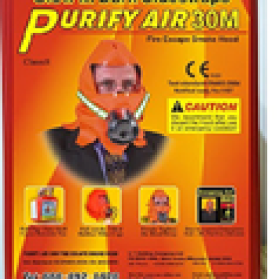 PURIFYAIR 30M CE 30Minutes Orange Smoke hood with SOLAS and NFPA approval