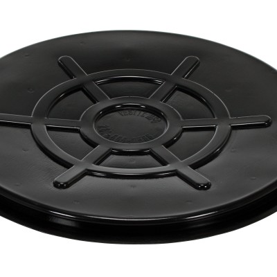 *VESTIL DC-TPO-B Black Plastic Drum Cover Open Head 55 Gallon [5s]