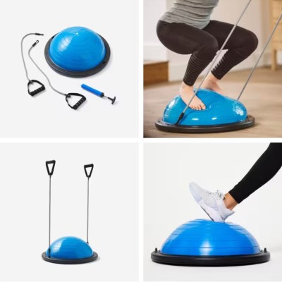 Fitness Reversible Balance Station + Elastic Bands - Blue