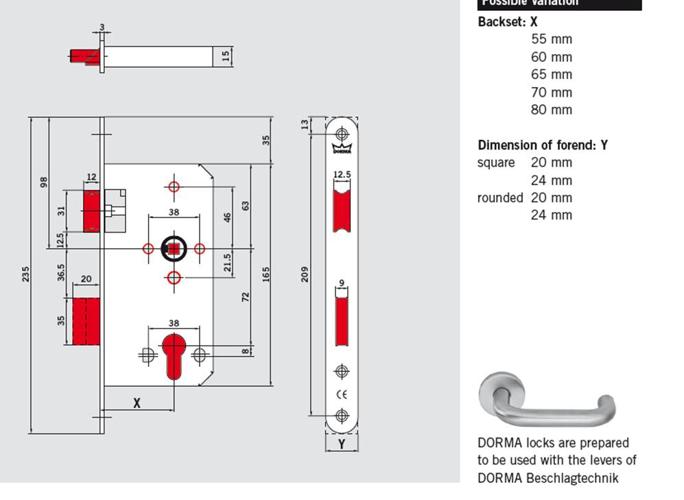 Lockset (DORMA - 381E)