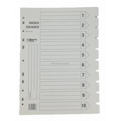 A4 10 Tab Paper Index Divider
