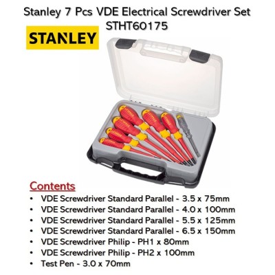 *STANLEY 7PCS VDE SCREWDRIVER STHT60175