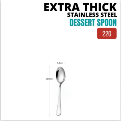 Extra Thick Cutlery Hotel Quality Stainless Steel Dessert Spoon