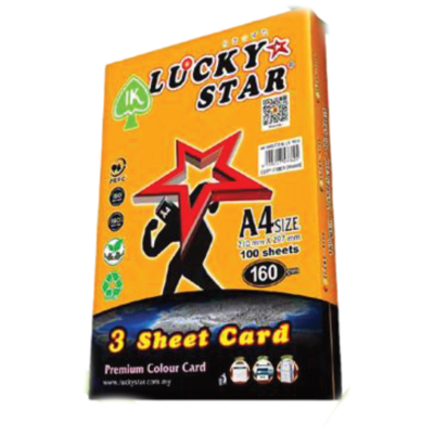 PAPER COL A4 160GSM 100'S C ORANGE 371 L STAR