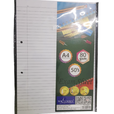 PAPER EXAM SHEET A4 80GSM 50'S WD-ES8050