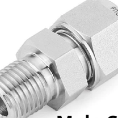 FITOK SS-CM-ML10-NS8 6D Series Tube Fitting, Male Connector 10mm ODx1 2 Male NPT, SS316 (2pcs pack)