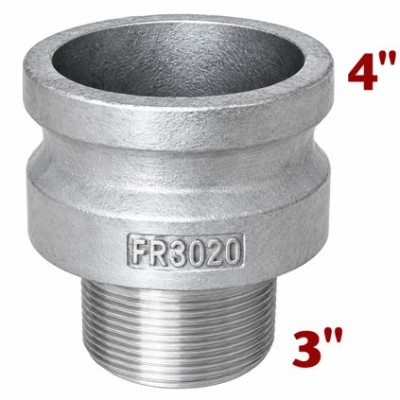 Aluminium Reducer Adapter Camlock Coupling 4'' x 3''