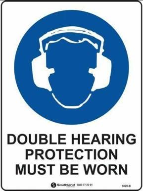 SIGNAGE DOUBLE PERSONAL HEARING PROTECTION, SIZE:16INCH X 12INCH [DELIVER TO LABUAN ONLY]