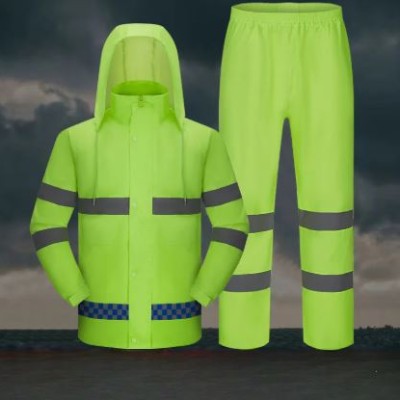Reflective Raincoat and Rain Pants