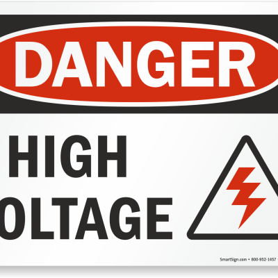*Danger High Voltage Signage