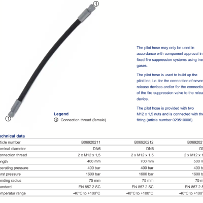 Pilot Hose Rotarex B06920213