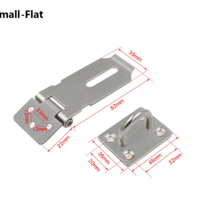 *Stainless Steel Hasp Lock & Staple Padlock (SMALL-FLAT)