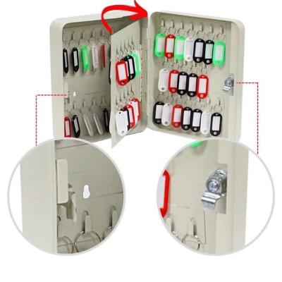 80 Key Slot Metal Key Box Lockable Security Metal Key Cabinet   Storage Box (80 Key Slots) Kotak Kunci Keselamatan