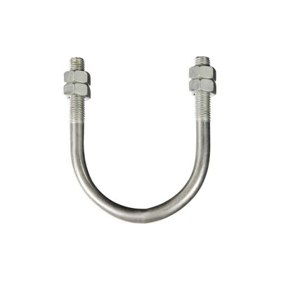 *MILD STEEL U BOLT C W 4PCS MS HEX NUT FOR PIPE SUPPORT - HDG - DN150 (6 INCH)