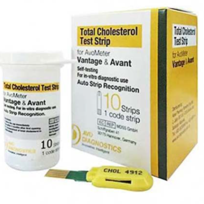 AVOMETER VANTAGE & AVANT TOTAL CHOLESTEROL TEST STRIP 10S