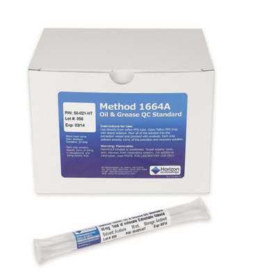 Oil & Grease Standards (Snip & Pour), 20 mg HEM, 20 pk, 50-021-HT