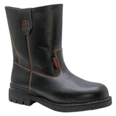 BIG TRUCK 8018 Men 9 Inches High Cut Pull-Up Safety Boots Heavy Duty Cow Leather SIRIM DOSH