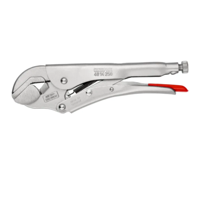 *Knipex 40 14 Locking Pliers, 250 mm Overall, Angled, Straight Tip, 45mm Jaw