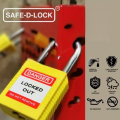 Lockout Safety Padlock (Key Different) ( Yellow )