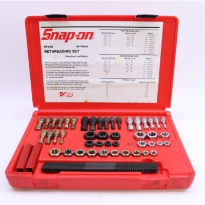 SNAP-ON 48 PC MASTER RETHREADING TAP AND DIE SET MODEL: RTD48