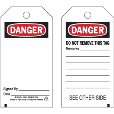 LOTO Tag (ISOLATION)