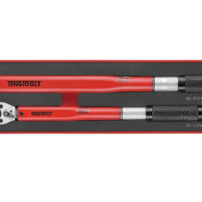Teng Tools Click Torque Wrench, 20  110 Nm, 40  210 Nm, 1 2 in, 3 8 in Drive, Square Drive (TEX1238)