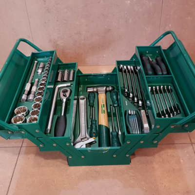 Sata 70pcs 95104A-70 12PT Cantilever Mechanic Tool Box Set ID31011