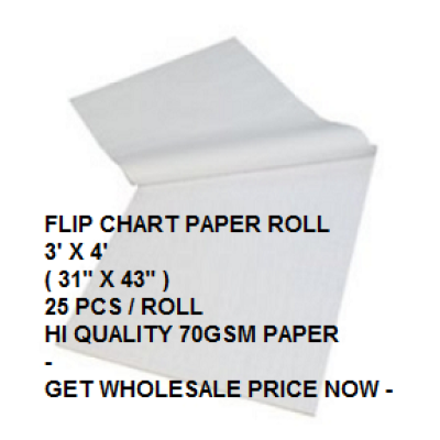 FLIP CHART PAPER ROLL 3 X 4