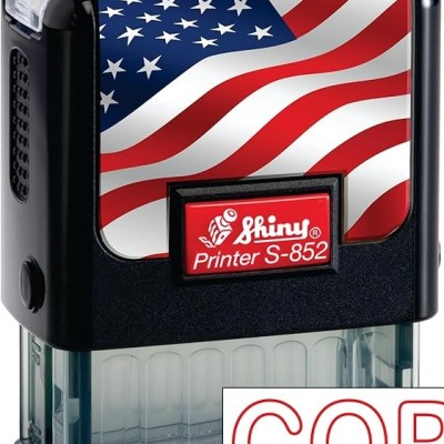 Shiny Copy Stamp Self Inking Rubber Stamp (1 2 by 1-1 2)