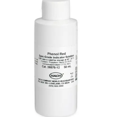Hach 2657512 Phenol Red Indicator Solution, Spec Grade, 50ml