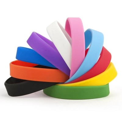 10pcs Plain Silicone Wristband