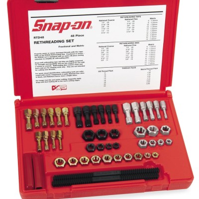 SNAP-ON 48PC MASTER RETHREADING TAP & DIE SET, MODEL:RTD48 (1 SET)