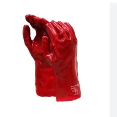Chemical Resistan Rubber Glove ,  ( 12 Pc   Box ) Glove Plastic ,Oil Acid Resistant  Red