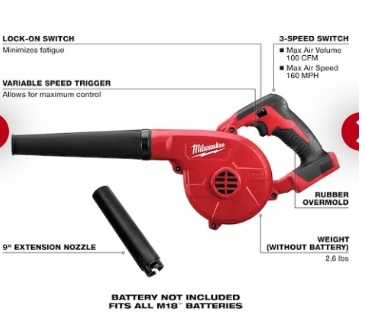 MILWAUKEE M18 COMPACT BLOWER M18 BBL-301B