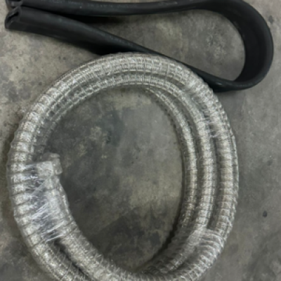 *Vapour N2 return hose to pump skid, 1" OD SS304 Flexible Hose x 3m length, with 1" FBSP Swivel Coupling, SS304 spring guard, with insulation and galvanized steel whip-check cable